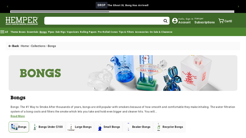 Bongs & Glass Water Pipes