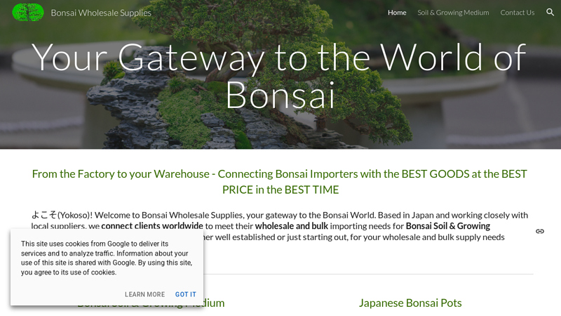 Bonsai Wholesale Supplies