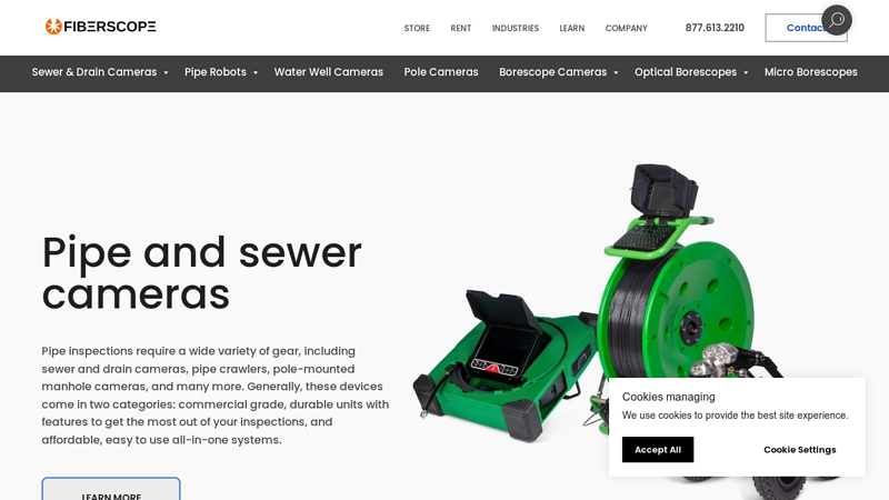 Borescopes, Sewer Cameras and Fiberscopes for Visual Inspection