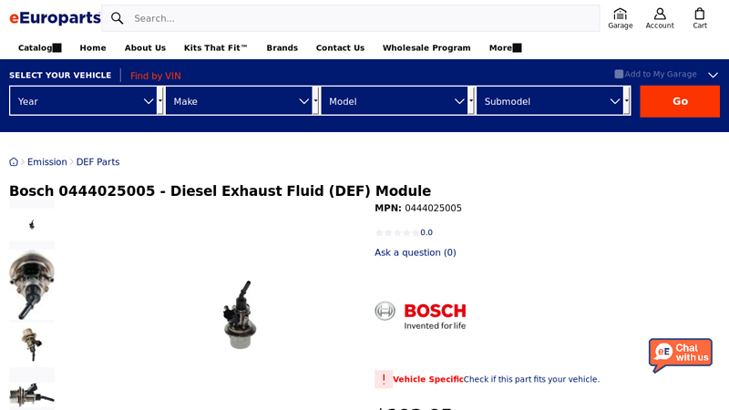 Bosch 0444025005 Diesel Exhaust Fluid (DEF) Module