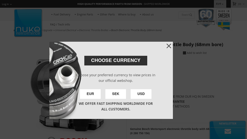 Bosch Electronic Throttle Body (68mm bore)