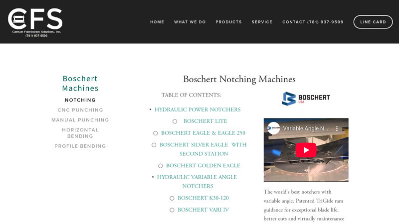 Boschert Metal Notching Machinery