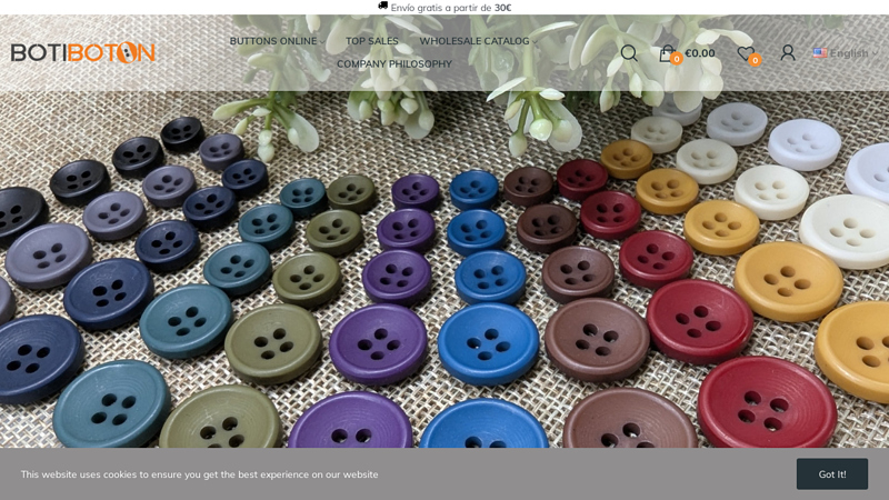 Botiboton® Factory of organic buttons made in Spain.