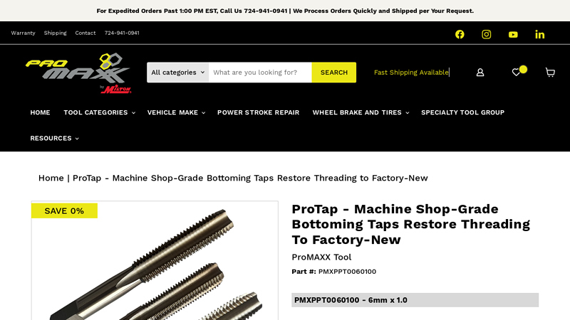 Bottoming Tap Machine