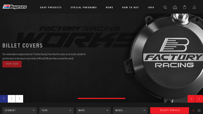 Boyesen Factory Racing Dirt Bike Parts