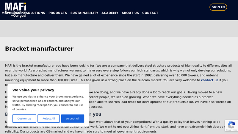 Bracket manufacturer