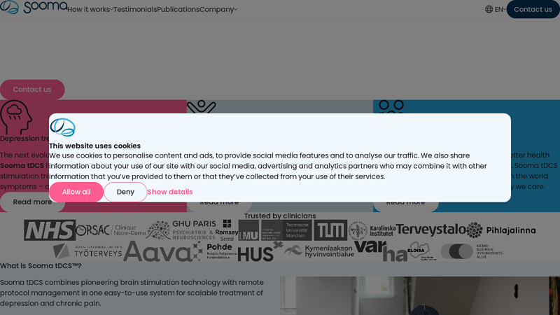 Brain stimulation for depression and chronic pain