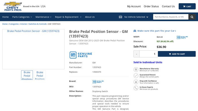 Brake Pedal Position Sensor