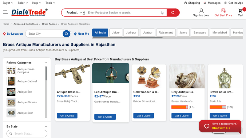 Brass Antique Manufacturers and Suppliers in Rajasthan