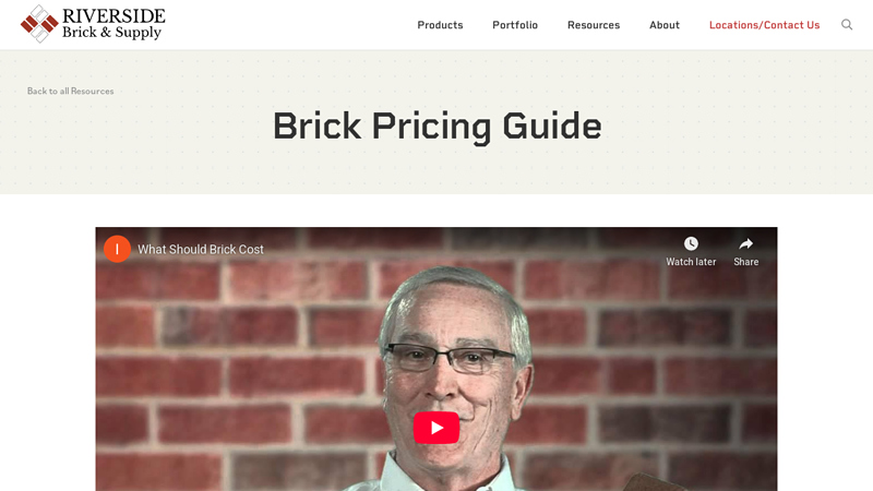 Brick Pricing Guide