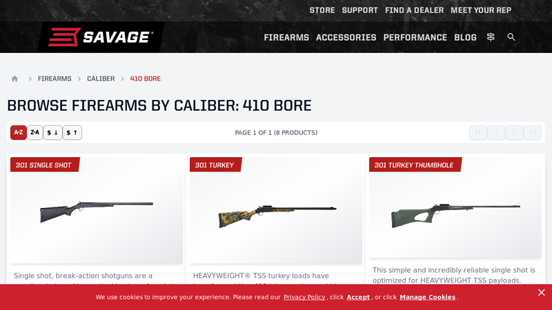 Browse All 410 Bore Shotguns