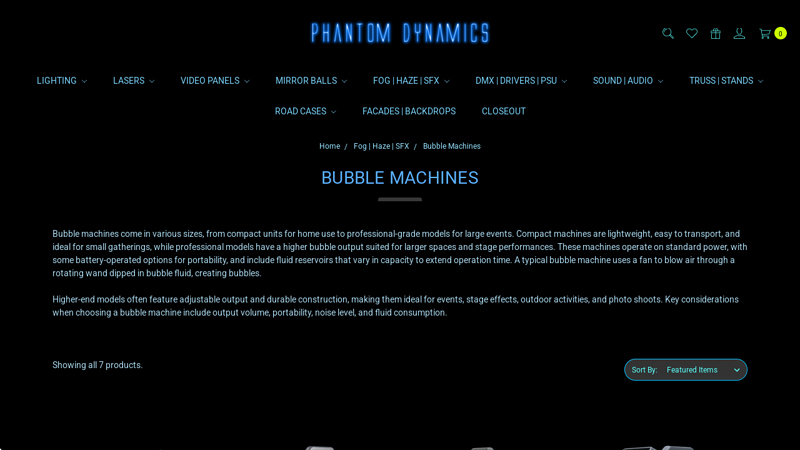 Bubble Machines for Nightclubs & Theaterical Effects