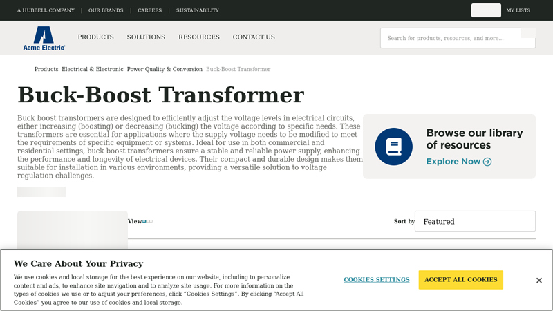 Buck Boost Transformers