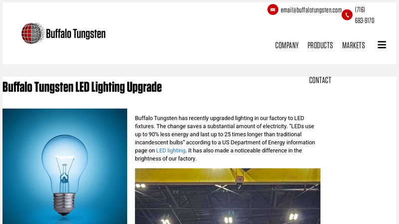Buffalo Tungsten LED Lighting Upgrade