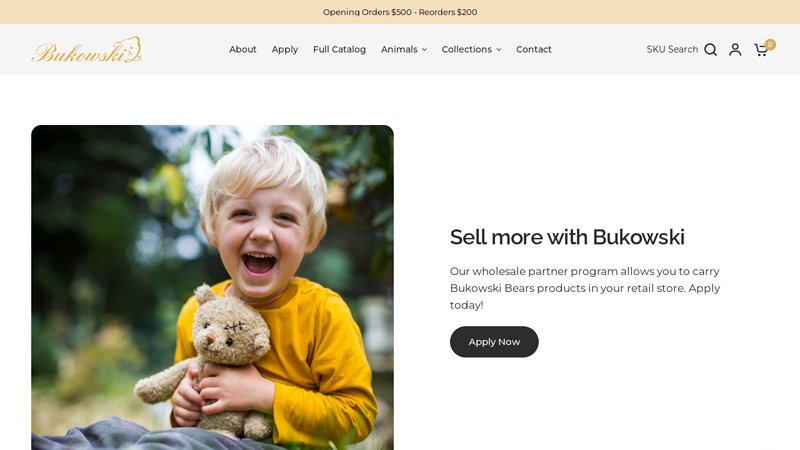 Bukowski Bears Wholesale: Bukowski Bears