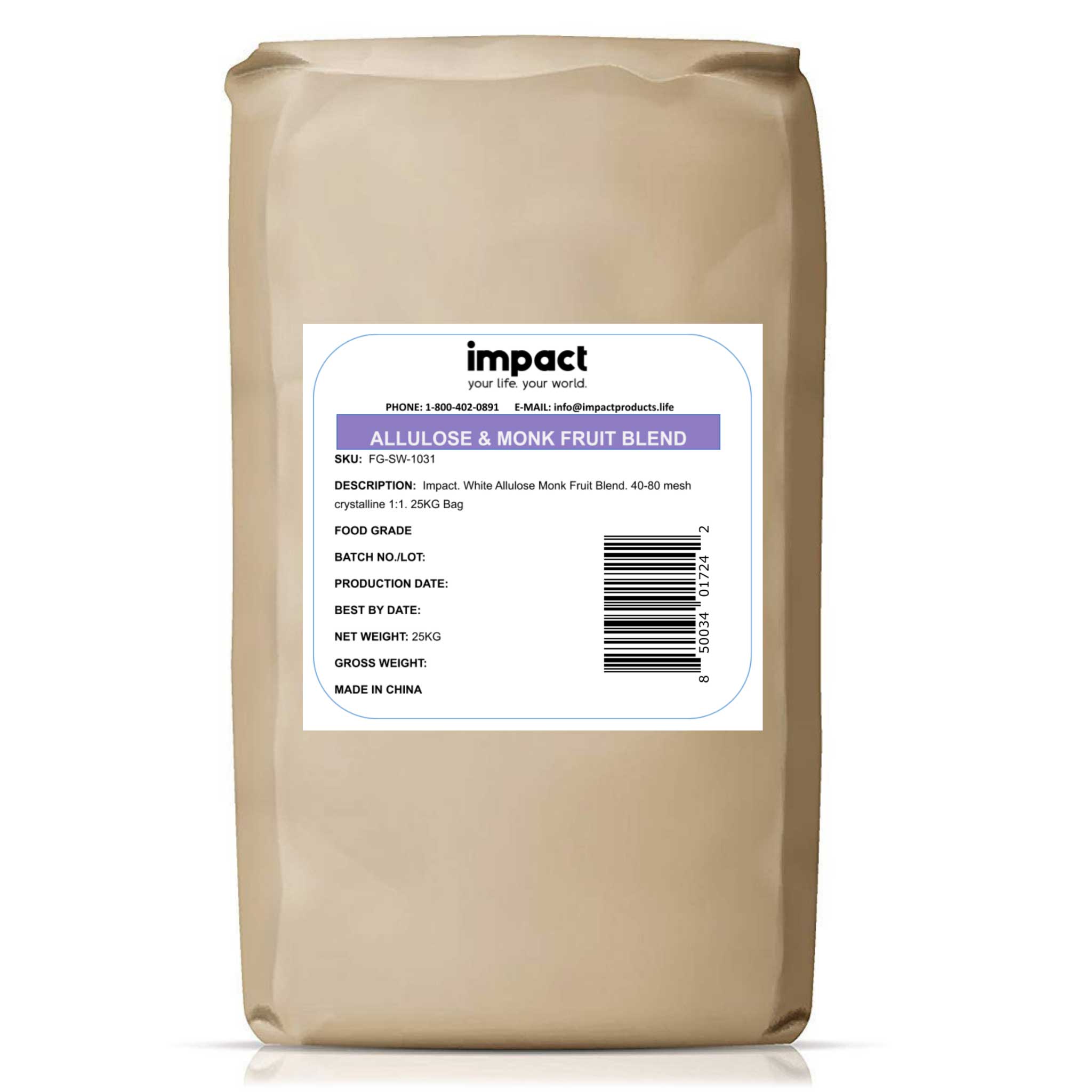 Bulk Allulose & Monk Fruit Blend For Sugar Substitute