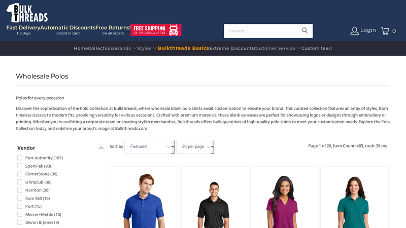 Bulk and Wholesale Polos for Printing