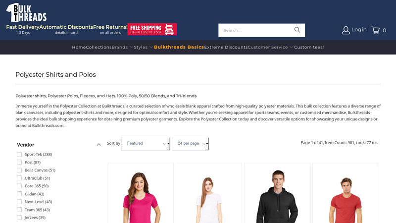 Bulk and Wholesale Polyester T