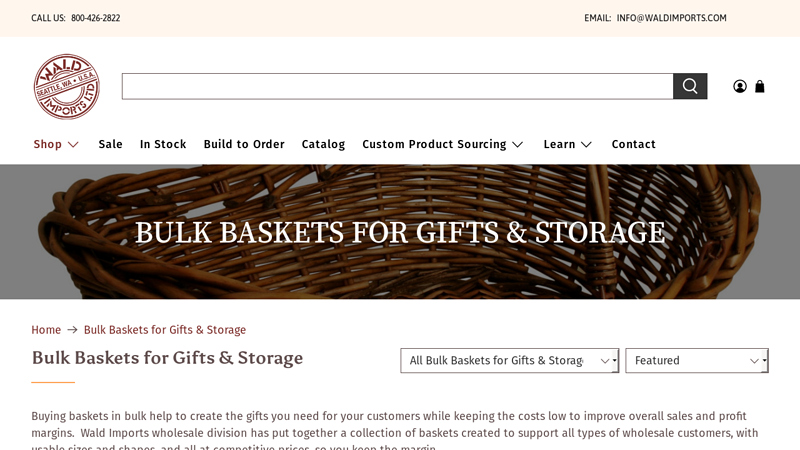 Bulk Baskets for Gifts & Storage