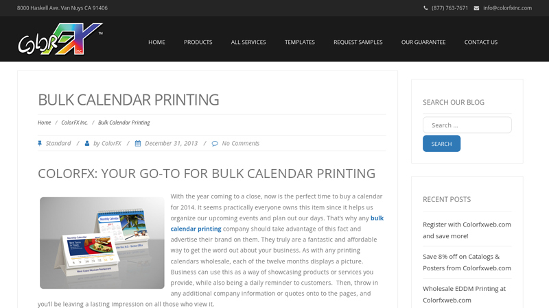 Bulk Calendar Printing