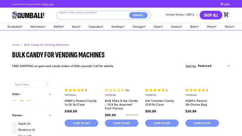 Bulk Candy for Vending Machines