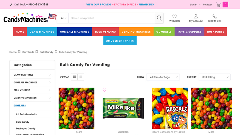Bulk Candy for Vending Machines