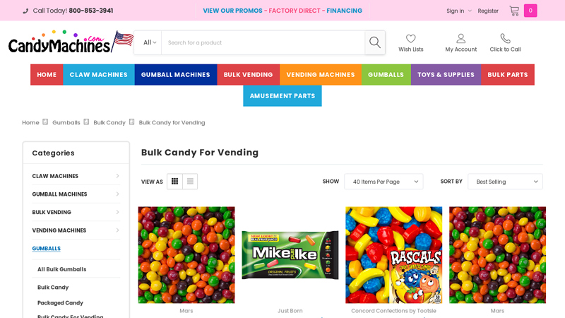 Bulk Candy for Vending Machines