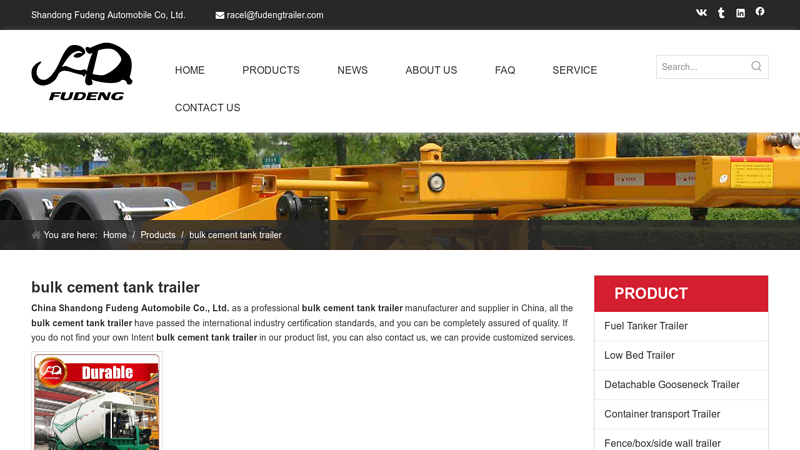 bulk cement tank trailer