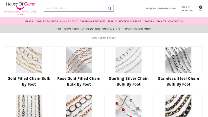 Bulk Chain By Foot Wholesale For Jewelry Making
