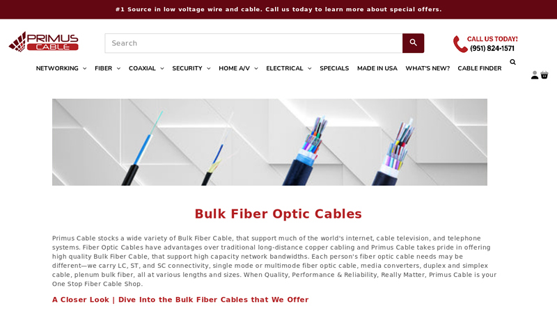 Bulk Fiber Optic Cables – Singlemode/Multimode