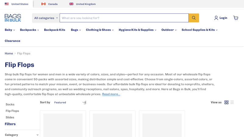 Bulk Flip Flops as low as $1 per pair!