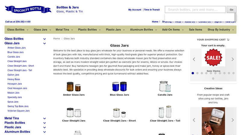 Bulk Glass Jar Packaging