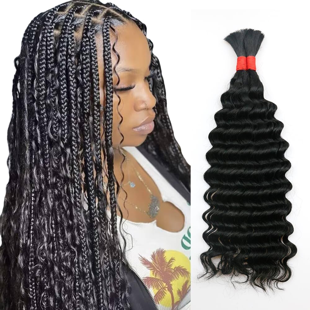 Bulk human hair for braiding