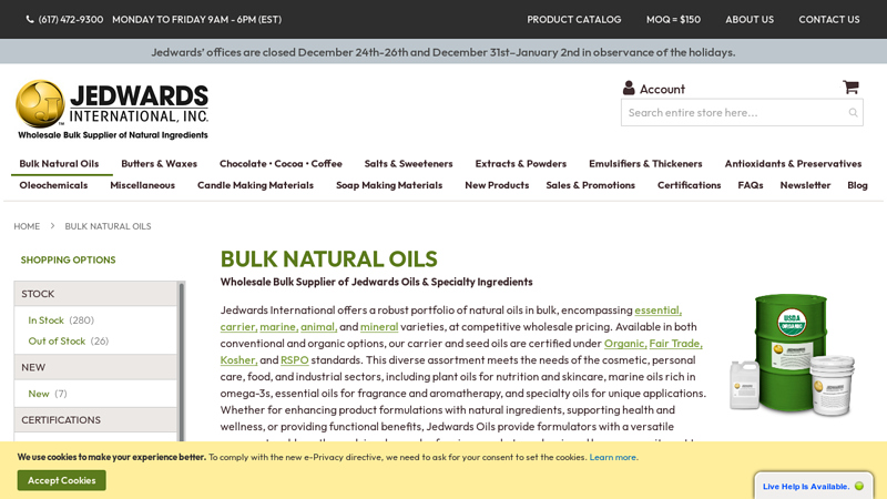 Bulk Natural Oils