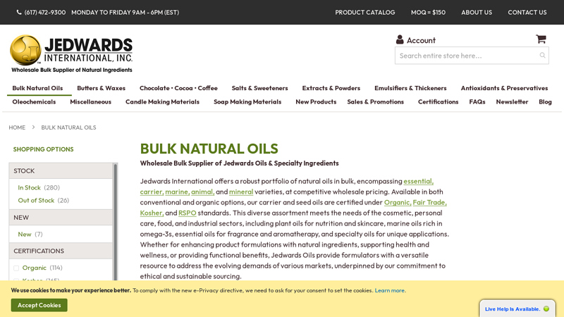 Bulk Natural Oils