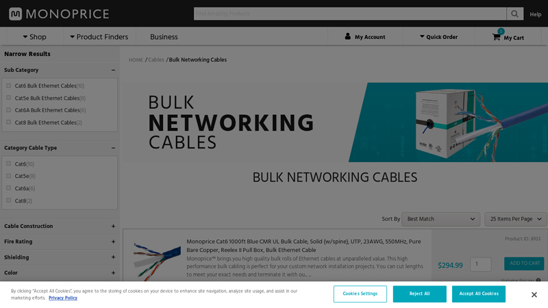 Bulk Networking Cables