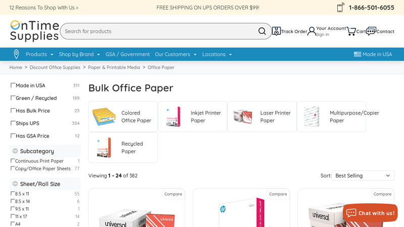 Bulk Office Paper and Wholesale Copy Paper