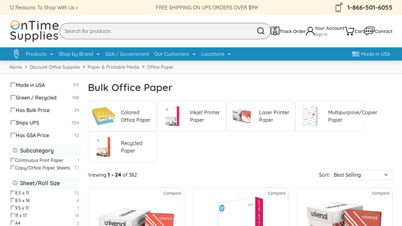 Bulk Office Paper and Wholesale Copy Paper