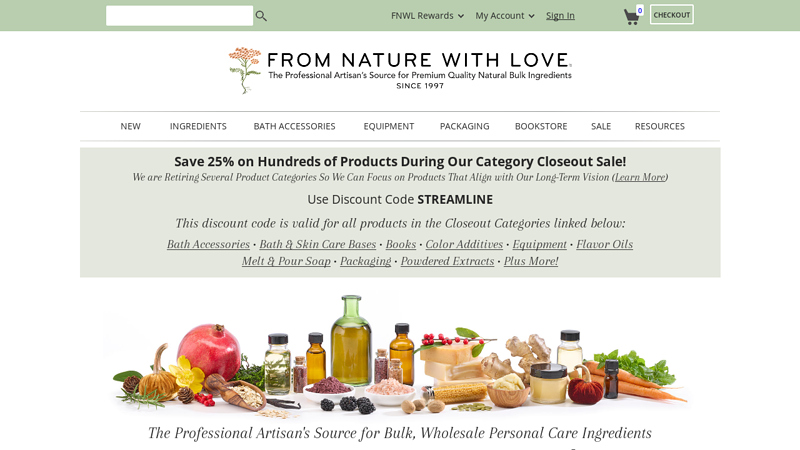 Bulk Organic & Natural Personal Care Ingredient Supplier
