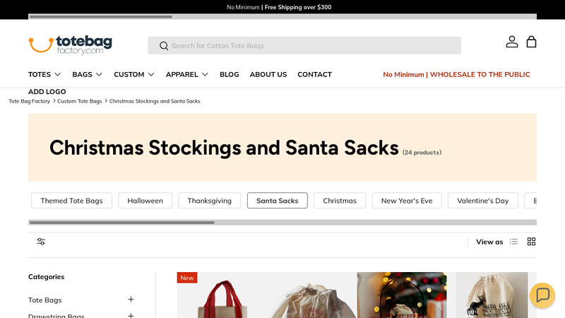 Bulk Personalizable Christmas Stockings & Santa Sacks Wholesale