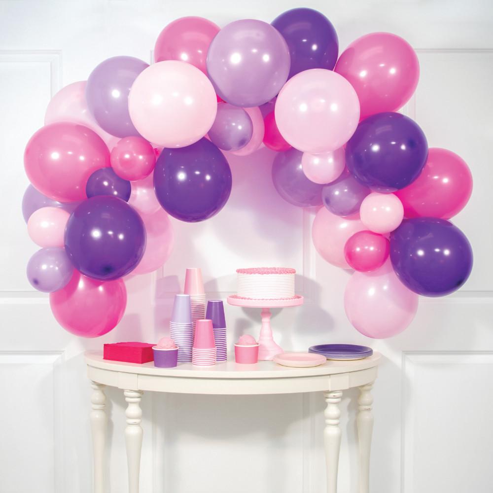 Bulk Pink and Purple Six Foot Balloon Arch Kit (6 Kits per Case)