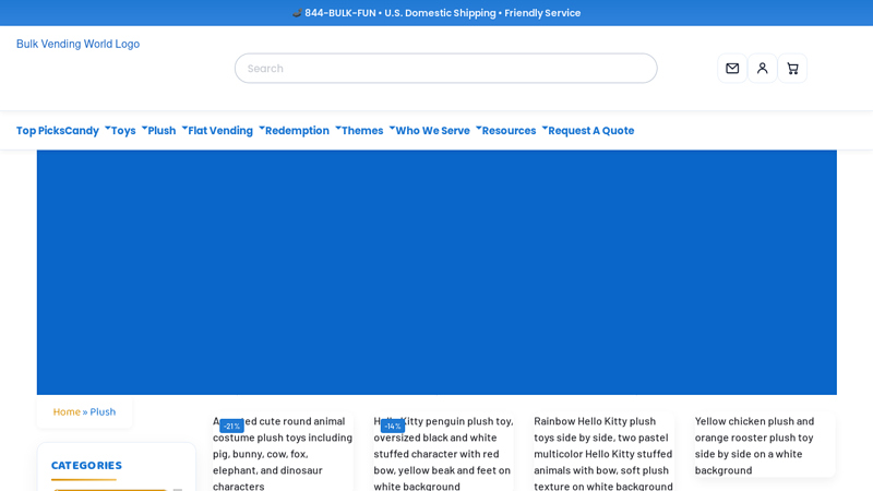 Bulk Plush Toys for Crane & Vending