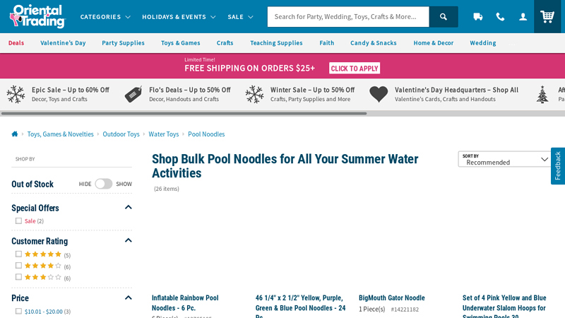 Bulk Pool Noodles for Water Fun & Pool Parties