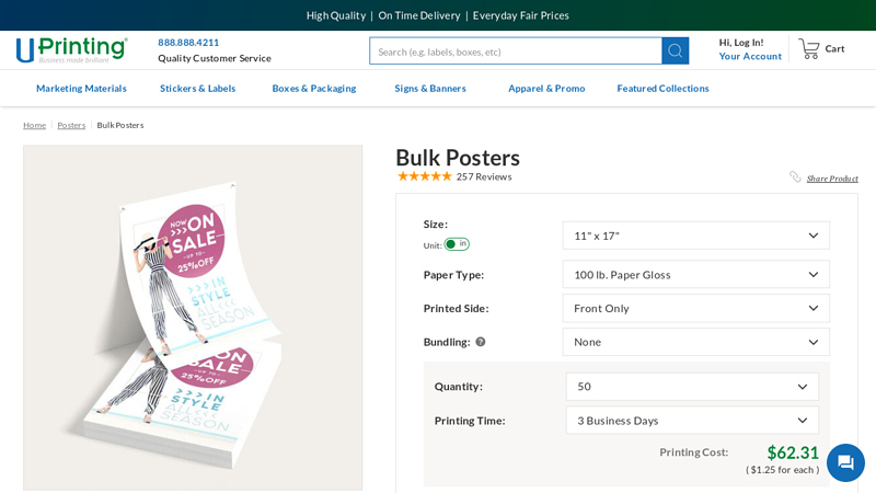 Bulk Poster Printing - Print Affordable Posters in Top Quality
