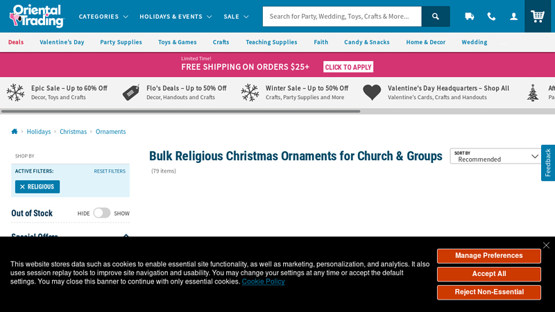 Bulk Religious Christmas Ornaments for Church & Groups