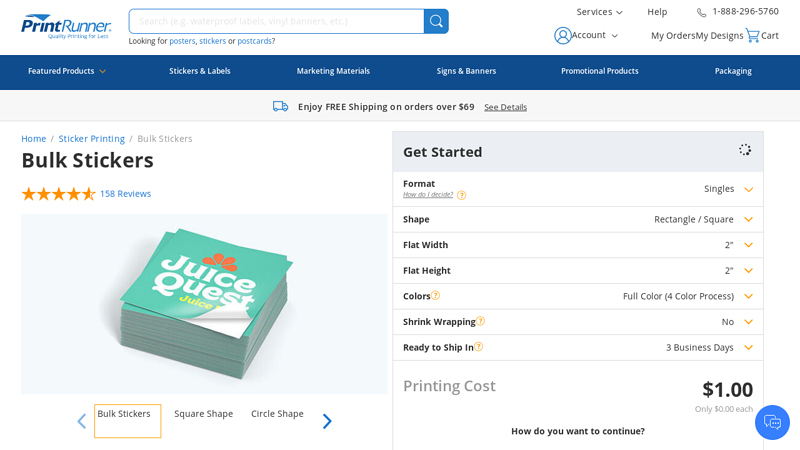 Bulk Stickers Printing