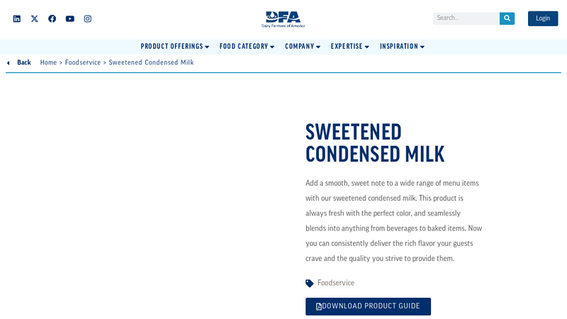 Bulk Sweetened Condensed Milk Supplier for Foodservice