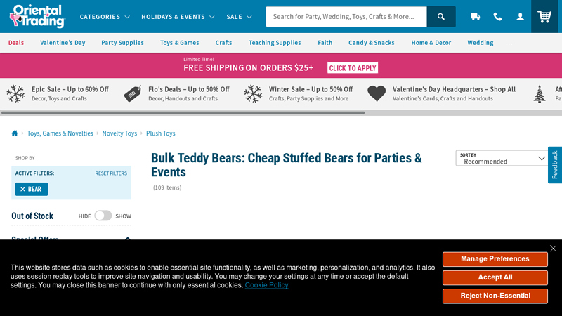 Bulk Teddy Bears & Stuffed Bears in Bulk