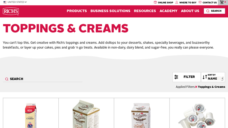 Bulk Whipped Toppings & Creams