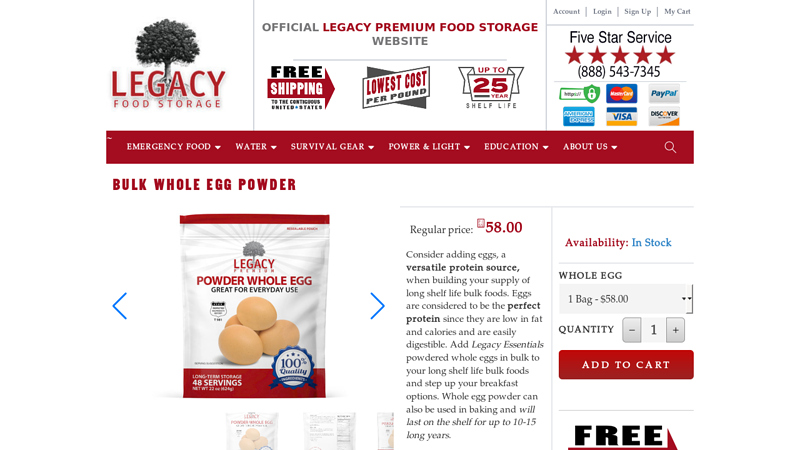 Bulk Whole Egg Powder